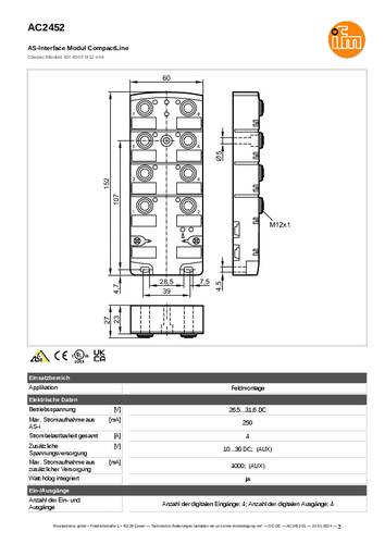 Ifm Electronic AC2452 AC2452 I/O-Modul Anzahl digitale Ausgänge: 4 von ifm Electronic