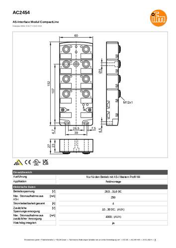 Ifm Electronic AC2454 AC2454 I/O-Modul Anzahl digitale Ausgänge: 4 von ifm Electronic