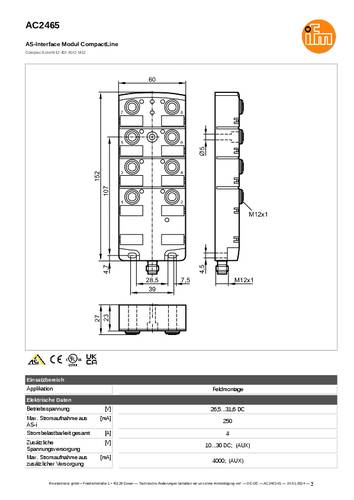 Ifm Electronic AC2465 AC2465 I/O-Modul Anzahl digitale Ausgänge: 4 von ifm Electronic