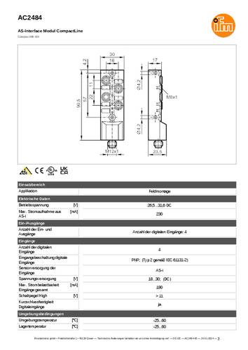 Ifm Electronic AC2484 AC2484 Eingangsmodul von ifm Electronic