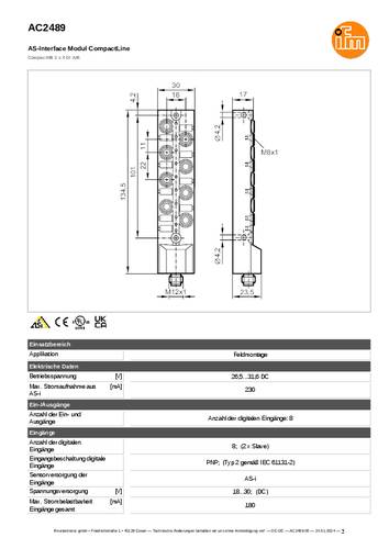 Ifm Electronic AC2489 AC2489 Eingangsmodul von ifm Electronic