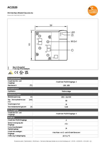 Ifm Electronic AC2520 AC2520 Eingangsmodul von ifm Electronic