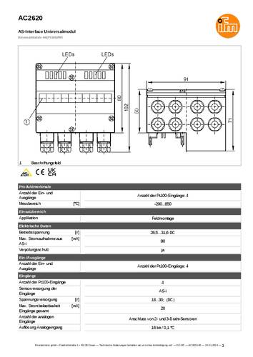 Ifm Electronic AC2620 AC2620 Eingangsmodul von ifm Electronic