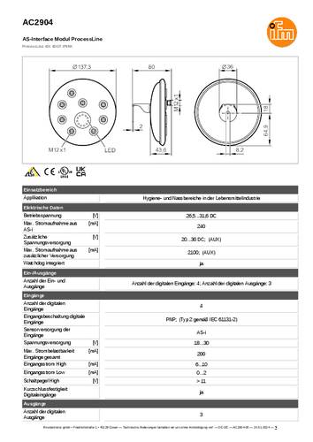 Ifm Electronic AC2904 AC2904 I/O-Modul Anzahl digitale Ausgänge: 3 von ifm Electronic