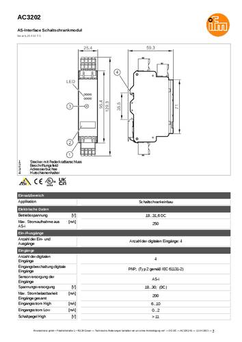 Ifm Electronic AC3202 AC3202 Eingangsmodul von ifm Electronic