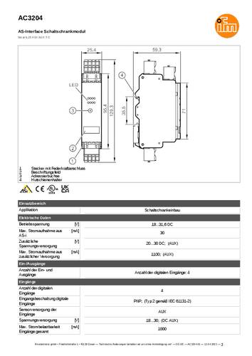 Ifm Electronic AC3204 AC3204 Eingangsmodul von ifm Electronic