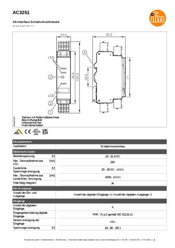 Ifm Electronic AC3251 AC3251 I/O-Modul Anzahl digitale Ausgänge: 4 von ifm Electronic