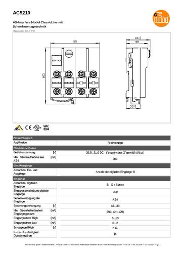 Ifm Electronic AC5210 AC5210 Eingangsmodul von ifm Electronic