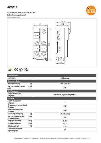 Ifm Electronic AC5215 AC5215 Eingangsmodul von ifm Electronic