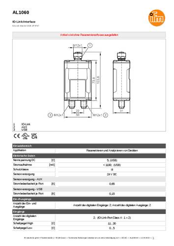 Ifm Electronic AL1060 AL1060 I/O-Modul M12-Stecker von ifm Electronic