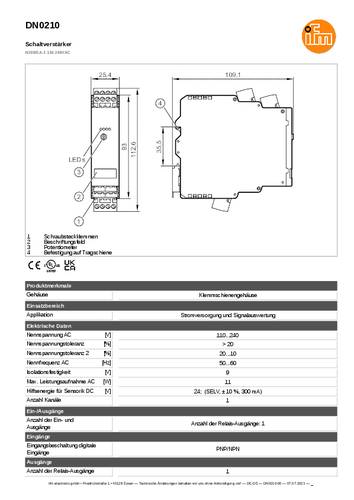 Ifm Electronic DN0210 DN0210 Schaltverstärker 1St. von ifm Electronic