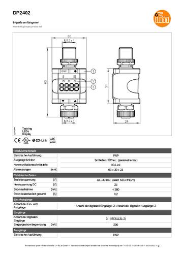 Ifm Electronic DP2402 DP2402 Impulsverlängerer 1St. von ifm Electronic