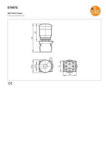 Ifm Electronic E7007S Not-Aus-Schalter IP67, IP69K 1St. von ifm Electronic