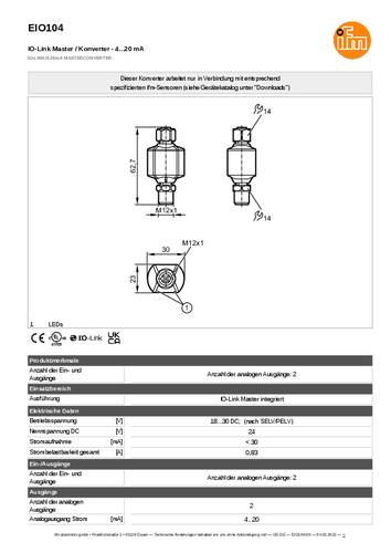 Ifm Electronic EIO104 EIO104 Schnittstellenwandler von ifm Electronic