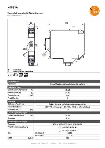 Ifm Electronic N0533A N0533A Trennschaltverstärker 1St. von ifm Electronic