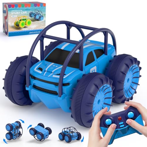 ifollower Voiture Télécommandée–Type C Charge Direct MonsterTruck Amphibie, 4x4 Voitures Télécommandé Tout Terrain 360°Rotation Avec LED Lumière, Étanche Exterieur Intérieur Jouet Pour Enfant 3-8 Ans von ifollower