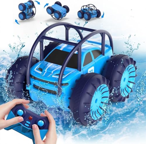 ifollower Voiture Télécommandée–Type C Charge Direct MonsterTruck Amphibie, 4x4 Voitures Télécommandé Tout Terrain 360°Rotation Avec LED Lumière, Étanche Exterieur Intérieur Jouet Pour Enfant 3-8 Ans von ifollower