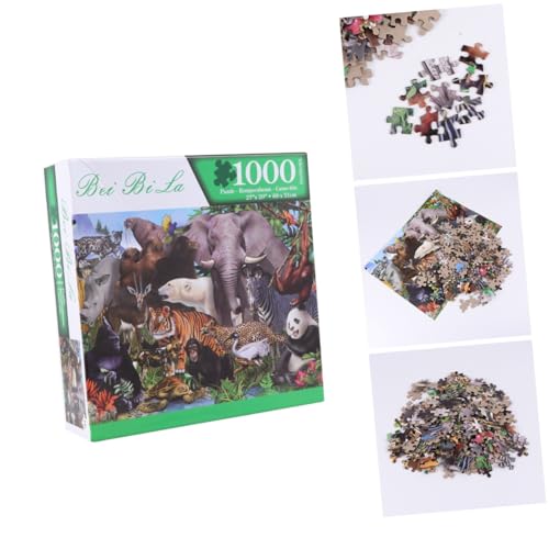 1 Satz 1000 Stück Waldtier-Puzzle spaß The Animal puzzleplatte geschke die Gabe Herausforderung sannwald tierwesen Jigsaw puzzletisch The Forest zoigltod Rätsel ifundom von ifundom