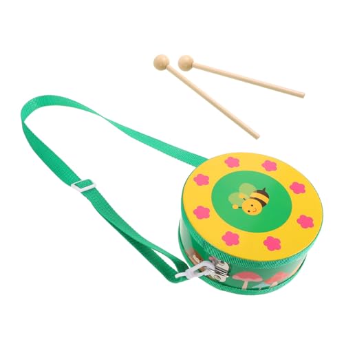 1 Satz Handtrommel Kleine Trommel für Kinder Trommel-Sinnesspielzeug Percussion-Snare-Drum kinderinstrumente Kinder musikinstrumente Schlaginstrument tragbare Trommel hölzern Green ifundom von ifundom