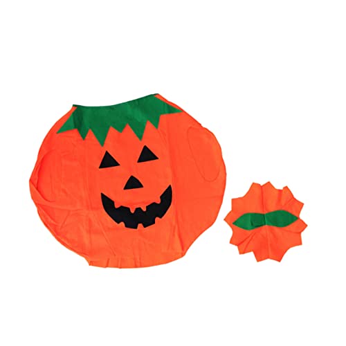 1 Satz Kürbismantel Entzückende Halloween-Kleidung Halloween-kürbis-Kleidung Entzückendes Halloween-kostüm -kürbis-Outfits Zarte Kürbiskleidung Kostüme Für Kinder Stoff Orange ifundom von ifundom