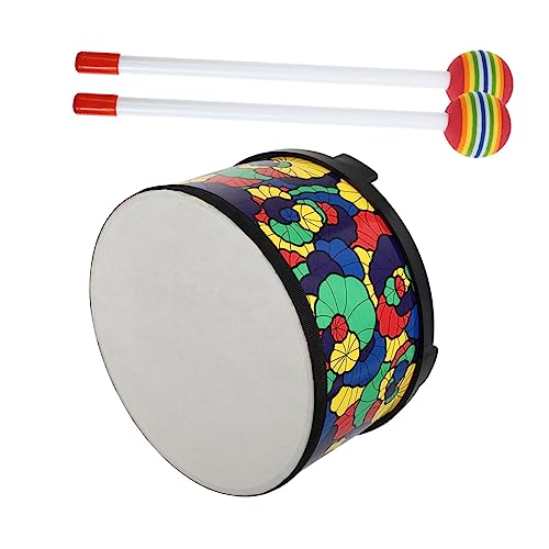 1 Satz Spielzeugtrommel Kleinkindspielzeug Rhythmus-Schlagzeug Kleine Trommel Für Kinder Für Babys Kinder Spielset Floor-Tom-Trommel Handtrommel Hölzern Colorful ifundom von ifundom