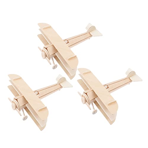 3St 3D-Puzzle-Spielzeug bastel Set für Kinder Flugzeug modellbausatz Modellflugzeugbausätze für Jungen 8-12 Kinderspielzeug Ebene 3D-Puzzle-Modell-Spielzeug Montagemodell Spielzeug ifundom von ifundom