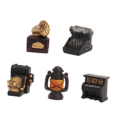 5st Retro Alte Ornamente Wohnkultur Haushaltsgeräte Miniatur Zubehör Für Miniatur-phonographen Vintage Mini-geräte Mini Möbel Vintage - Retro- Harz ifundom von ifundom