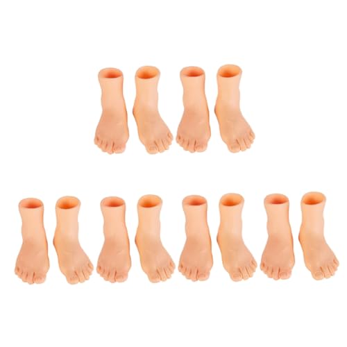 6 Finger Fuß Abdeckung Kleine Hand Fingerpuppe Gnomenfüße Fußpuppen Falsche Füße Babyhandschuhe Mini-hände Kleiner Fuß Fuß Fingerschuhe Finger Für Kinder Vinyl ifundom von ifundom