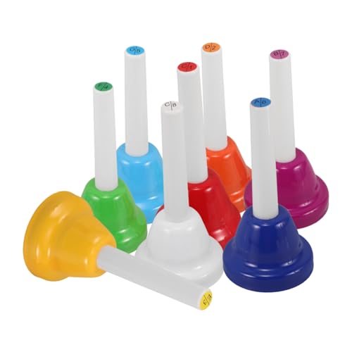 8 STK Musikalisches Handglocken-Set Kinder musikinstrumente Kinder musikspielzeug Musikalische Instrumente für Kinder Handheld-Rufglocke Percussion-Musikspielzeug Metall ifundom von ifundom