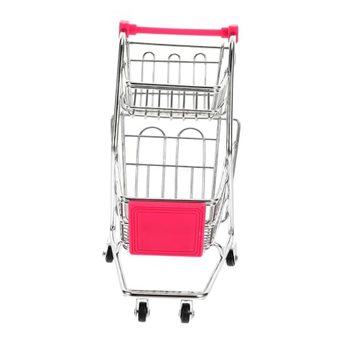 ifundom Mini Einkaufswagen Aus Doppelstöckiger Handwagen Für Niedlicher Trolley Für Kaufladen Und Rollenspiele Ideal Für ädchen Und Jungen von ifundom