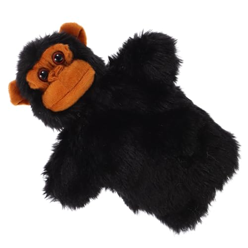 Orang-Utan-Tierhandpuppe interaktives Spielzeug Interactive Toys Puppenshow Chimpanzee Handpuppe Schwarz schimpansen Handpuppen Geschichte erzählende Marionette PP Baumwolle Black ifundom von ifundom