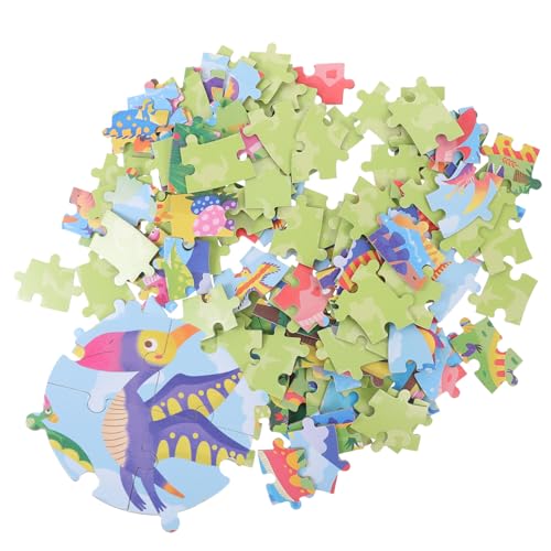 ifundom 1 Box Kinderpuzzle Dinosaurier Bodenpuzzles Zeichenbrett Kinder Holzpuzzle Lernspielzeug Kinder Lernpuzzle Spielzeug Kleinkind Holzpuzzle Kleinkind Lernpuzzle Lustiges Spielzeug von ifundom