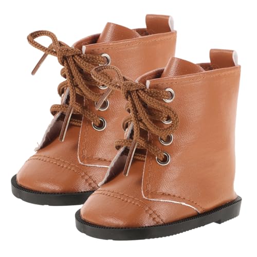 ifundom 1 Paar Puppenstiefel Schuhe tun so, würden sie Spielzeug Spielen Mini-Hausschuhe-Ornamente Mini-Turnschuhe Puppenturnschuhe Puppenschuhe Kinder Minischuhe Spielzeug Chocolate von ifundom