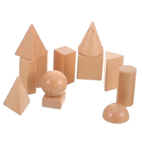 ifundom 1 Sätze geometrisches Modell Lernspielzeug pädagogischer geometrischer Block Puzzle-Spielzeug Spielzeug für Kinder kinderspielzeug formpassendes Spielzeug 3D-Block-Spielzeug Holz von ifundom