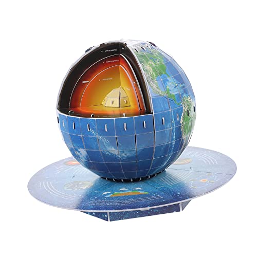 ifundom 1 Satz 3D-Erde-Puzzle Puzzle Sonnensystem Puzzles Erde Modell Bausätze Weltraumspielzeug Für Rätsel Kinderspielzeug Rätsel Für Kleinkinder Papier Blue von ifundom