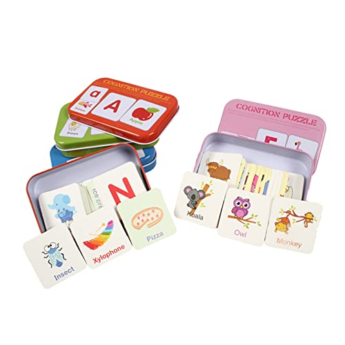 ifundom 1 Satz 56 Stück pädagogisches Tierpuzzle Pädagogisches Spielzeug Kinder Puzzle The Learning Game knobeleien für Kinder Lernendes kognitives Spielzeug Tier-Puzzle-Spielzeug Rosa von ifundom