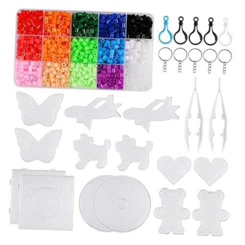 ifundom 1 Satz Aus Klebrigen Perlen Für Schmuck Bausätze Reize Machen Spielzimmer Bausatz DIY Perlen Basteln Sicherungsperlen Bügelperlen Plastik Colorful von ifundom