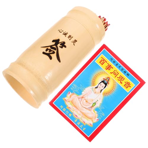 ifundom 1 Satz Avalokitesvara-Lotterie Wahrsagestäbchen-Set Das Chinesische Glücksstäbchen Feng Shui Geld Japanische Spielzeuge Asiatische Glücksstäbe Wahrsagestäbe Papier von ifundom