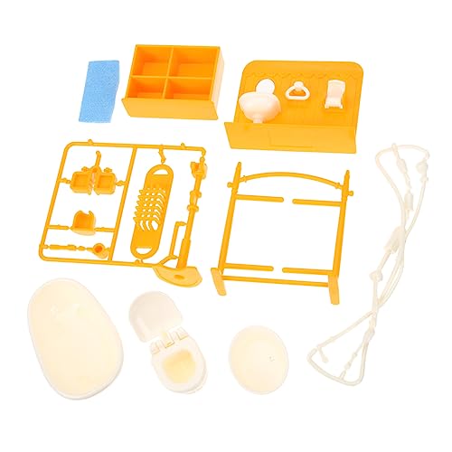 ifundom 1 Satz Badezimmer Toys mädchen puppenhauszubehör Dollhouse Badezimmer Kinderzimmer Dekoration puppenhaus zubehör Mini Mini-Hausbadewanne Plastik von ifundom