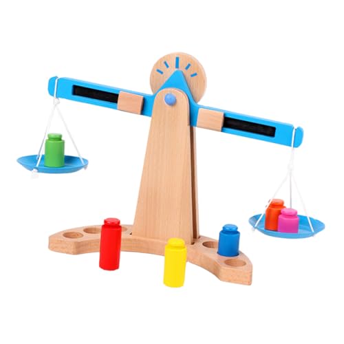 ifundom 1 Satz Balance Spielzeug Für Kinder Maßstabsgetreues Spielzeug Schmusespielzeug Waage Spielzeug Puzzle-Spielzeug Lernspielzeug Für Kleinkinder Pädagogisches Spielzeug Hölzern Blue von ifundom