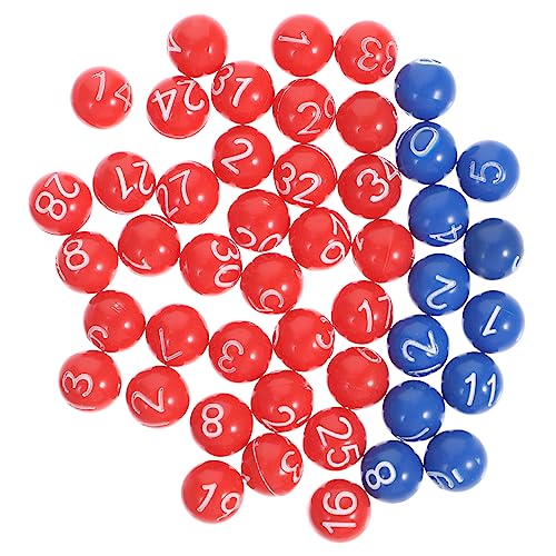 ifundom 1 Satz Ball Der Lotteriemaschine Bälle Für Verlosen Preise Verlosung Von Bällen Kleine Nummerierte Kugeln Bingokäfig Und Bälle Spiel Zahlen-Bingo Mini-Bingo-Kugeln Karte Plastik von ifundom