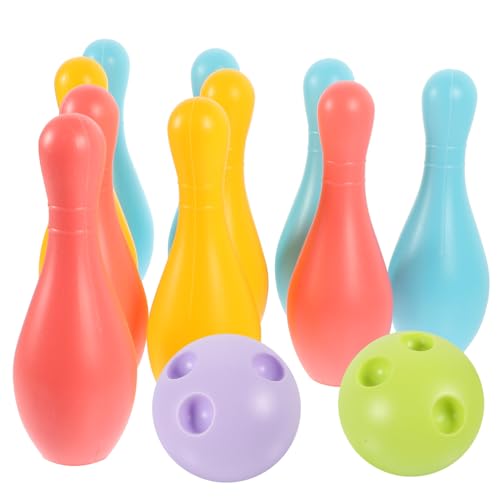 ifundom 1 Satz Bowlen Plastikspielzeug Kinderspielzeug Zappelspielzeug Mini Spiel Bowling-pins Kleinkindspielzeug Bowling Für Kleinkinder Indoor- Für Outdoor-Bowling von ifundom