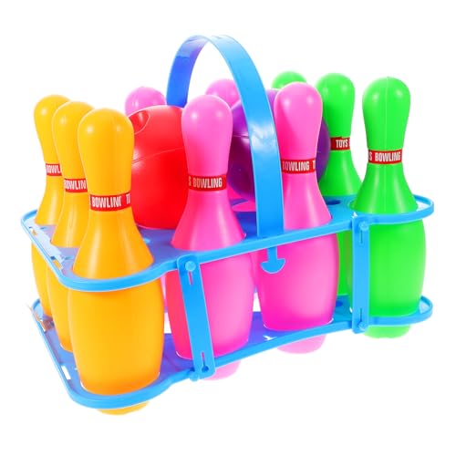 ifundom 1 Satz Bowlingkugel Spielzeug Bowling Drinnen Karnevalsspiel Flaschen Kleinkindspiele Bowling Für Kleinkinder Kinderspielzeug-Bowling Zirkusspiele Bowling-pins Trinkspiele Plastik von ifundom