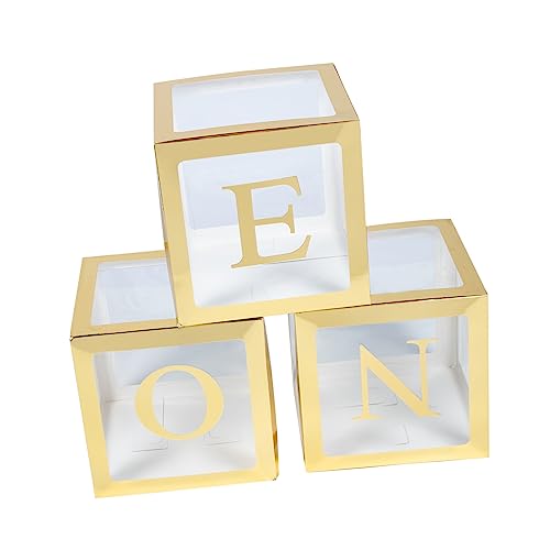 ifundom 1 Satz Boxen Ballon-Box briefkasten briefkarton zeichenkarton Babyboxen für die Babyparty klare Luftballons hochzeitsdeko Ballonboxen zum Geburtstag -Dusche-Boxen Papier Golden von ifundom