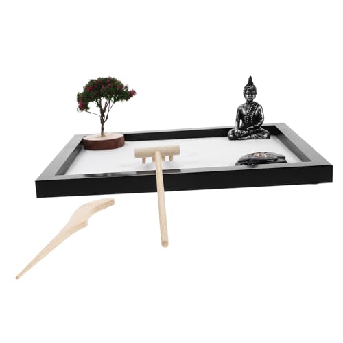 ifundom 1 Satz Buddha Figur deko Buddhismus deko Geist deko Feng Shui Dekoration Schreibtisch-Sandkasten-Ornament Zen-Gartendekoration bastelset dekorativer Sandkasten Tischdekoration MDF von ifundom