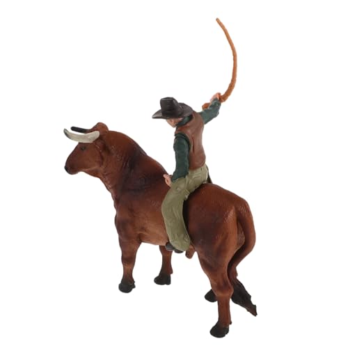 ifundom 1 Satz Cowboy-Modell Bullenreiter-Spielzeug Cowboy-Statue Cowboy-geisterstatue Reiten Spielzeugbulle Ranch-Spielzeug Cowboy-Shirt Cowboy-Accessoires Für Männer Harz von ifundom