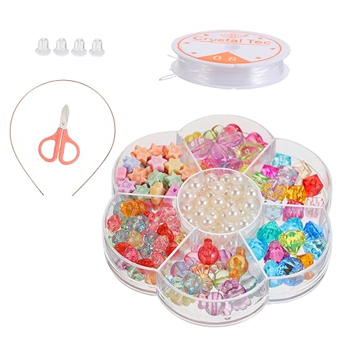 ifundom 1 Satz Diamantspielzeug Kinder DIY Zubehör Schätze Edelsteine Kristallperlen Dradel Spielzeug Handwerk Zur Herstellung Von Schmuck Spielzeug Für Kinder DIY-schmuck Plastik Colorful von ifundom