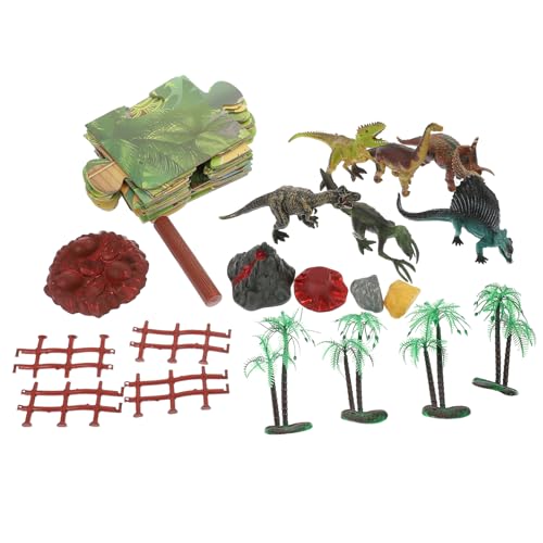 ifundom 1 Satz Dinosaurier- Realistische Dinosauriermodelle Dinosaurier Teppich Mini-Dinosaurier-Modelle Kognitives Für Green Plastik von ifundom