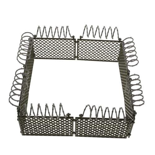 ifundom 1 Satz Gefängnismodell Miniatur-Bauernhofzaun Minizaun selber Machen Lattenzaunkante Zaundekoration Baumzaun Gefängnis Modell Zaun Modell Gartenzaun Zaun-Modell Plastik Dark Green von ifundom