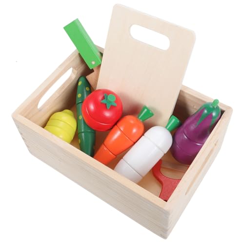 ifundom 1 Satz Gemüse kinderküche Kitchen kinderknallzeug spielset Lernspielzeug Toys for Essen für die küche Spielküchenzubehör Essen vorgibt Essen Holz von ifundom